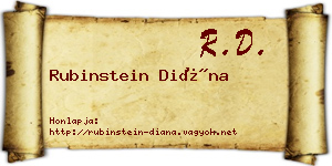 Rubinstein Diána névjegykártya