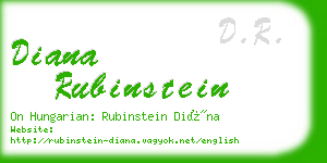 diana rubinstein business card